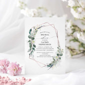 Eucalyptus Greenery Geometric Modern Vrijgezellenf Kaart