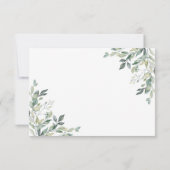 Eucalyptus Greenery Geometric RSVP Card Bedankkaart (Achterkant)