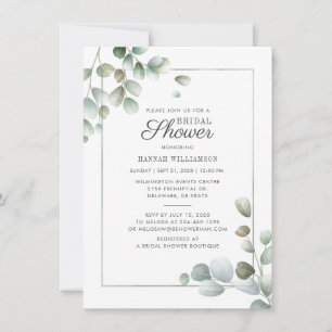 Eucalyptus Greenery Geometric Rustige Vrijgezellen Kaart