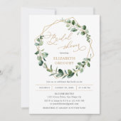 Eucalyptus Greenery Geometric Vrijgezellenfeest Kaart (Voorkant)