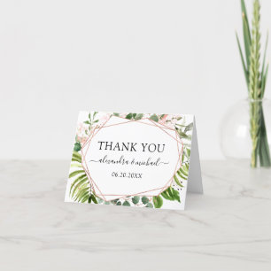 Eucalyptus Greenery Geometrisch Elegant Dank u Bedankkaart