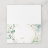 Eucalyptus Greenery Gold Geometric Elegant Wedding (Buitenkant ongevouwen)