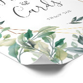Eucalyptus Greenery Gold Geometric Gifts Kaarten Poster (Hoek)