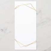 Eucalyptus Greenery Gold Geometric Wedding Menu (Achterkant)