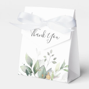 Eucalyptus Greenery Gold Leaves Elegant Wedding Bedankdoosjes