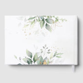 Eucalyptus Greenery Gold Leaves Elegant Wedding Gastenboek (Achterkant)