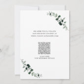 Eucalyptus Greenery Gold Metallic Save the Date (Achterkant)