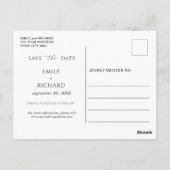Eucalyptus Greenery Gold Save the Date Briefkaart (Achterkant)