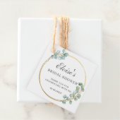 Eucalyptus Greenery Gold Vrijgezellenfeest Harteli Bedankjes Labels (In situ)