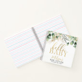 Eucalyptus Greenery Groene Blad & Goud Baby shower Notitieboek (Binnen)