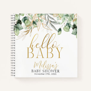Eucalyptus Greenery Groene Blad & Goud Baby shower Notitieboek