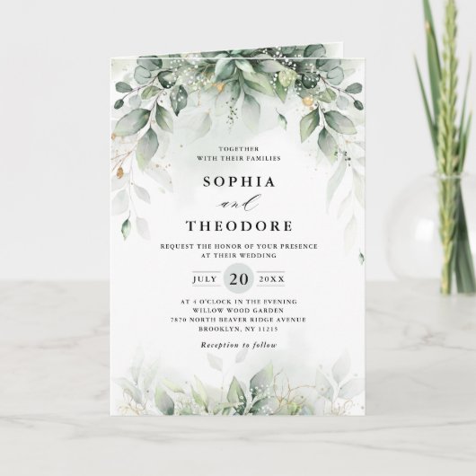 Eucalyptus Greenery Gum Botanical Rustic Wedding (Voorkant)