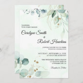 Eucalyptus Greenery in één weddenschap Kaart (Voorkant / Achterkant)