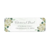 Eucalyptus Greenery Leaves Elegant Floral Address Etiket (Voorkant)