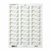 Eucalyptus Greenery Leaves Elegant Floral Address Etiket (Full Sheet)