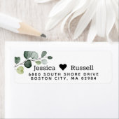 Eucalyptus Greenery Leaves Return Address Etiket (Insitu)