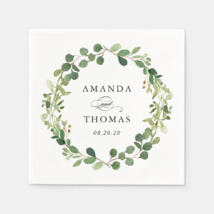 Eucalyptus Greenery leveert de grote olievlek Servet