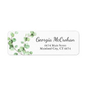 Eucalyptus Greenery leveert het Etiket van het Ter (Voorkant)