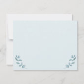 Eucalyptus Greenery Lijst Green Blue Vrijgezellenf Bedankkaart (Achterkant)