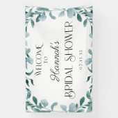 Eucalyptus Greenery Lijst Green Shower Welkom Spandoek (Verticaal)