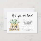 Eucalyptus Greenery Luggage Honeymoon Kaart (Voorkant)