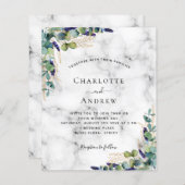 Eucalyptus greenery marble bruiloft (Voorkant / Achterkant)