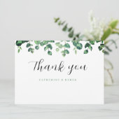 Eucalyptus Greenery Mariage Merci cartes (Debout devant)