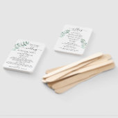 Eucalyptus Greenery minimalistisch bruiloft progra Handwaaier (Niet-gemonteerd)