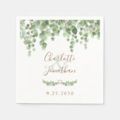 Eucalyptus Greenery Modern Simple Wedding Napkins Servet (Voorkant)