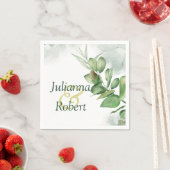 Eucalyptus greenery napkins servet (Insitu)