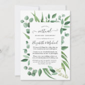 Eucalyptus Greenery Online Virtual Wedding Kaart (Voorkant)