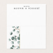 Eucalyptus Greenery Place kaarten (Buitenkant ongevouwen)