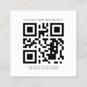 Eucalyptus Greenery QR Code Enregistrer la carte d (Dos)