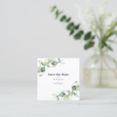 Eucalyptus Greenery QR Code Enregistrer la carte d (Debout devant)