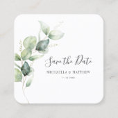 Eucalyptus Greenery QR Code Enregistrer la carte d (Devant)