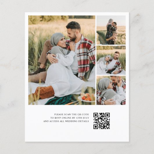 Eucalyptus Greenery QR Code Photo Wedding Flyer (Achterkant)