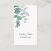 Eucalyptus Greenery QR Code Visitekaartje (Voorkant)