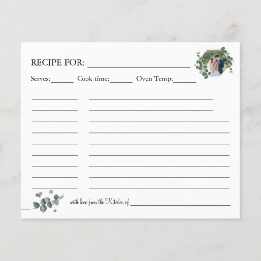 Eucalyptus greenery Recipcard Flyer (Voorkant)