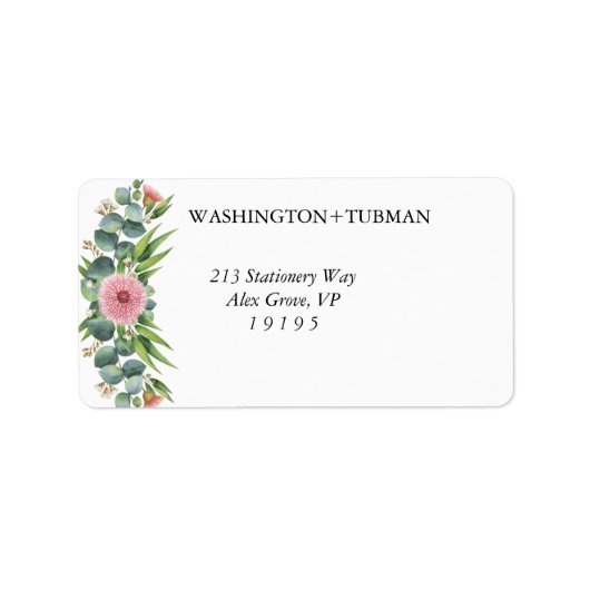 Eucalyptus Greenery Retour Adres Label Leveringen (Voorkant)