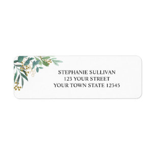 Eucalyptus Greenery Return Address Etiket