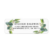 Eucalyptus Greenery Return Address Label (Voorkant)