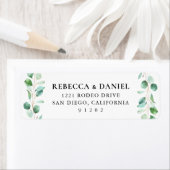 Eucalyptus Greenery Return Address Label (Insitu)