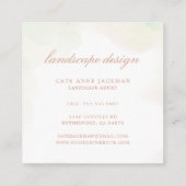 Eucalyptus Greenery Roos Gold Elegant Vierkante Visitekaartje (Achterkant)