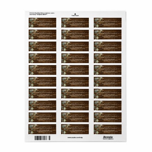 Eucalyptus Greenery Rustic Country Weddenschap Etiket (Full Sheet)