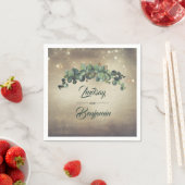 Eucalyptus Greenery Rustic Country Weddenschap Servet (Insitu)