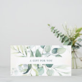 Eucalyptus Greenery Rustic Gift Certificate (Staand voorkant)