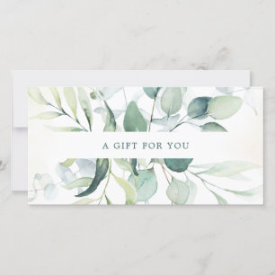 Eucalyptus Greenery Rustic Gift Certificate