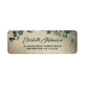 Eucalyptus Greenery Rustic Wedding Etiket (Voorkant)