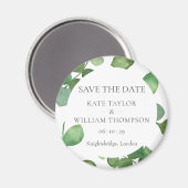 Eucalyptus Greenery Save the Date Magneet (Voorkant / Achterkant)