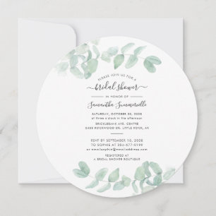Eucalyptus Greenery Script Botanical Vrijgezellenf Kaart